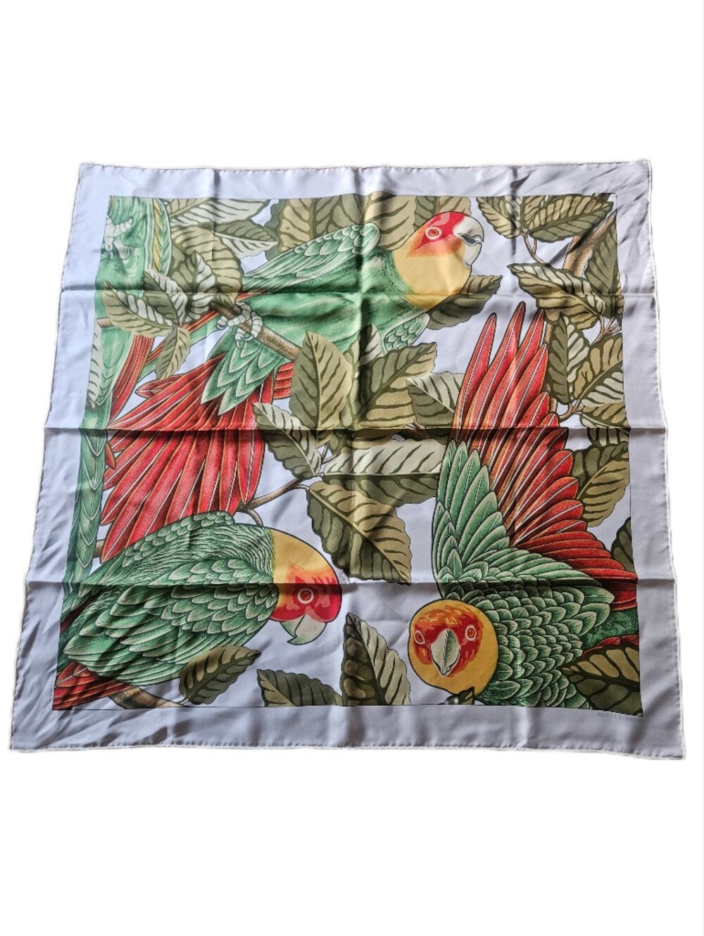 Vintage Hermès Les Perroquets silk‎ scarf